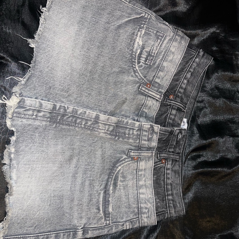 Zara Gray Denim Mini Skirt